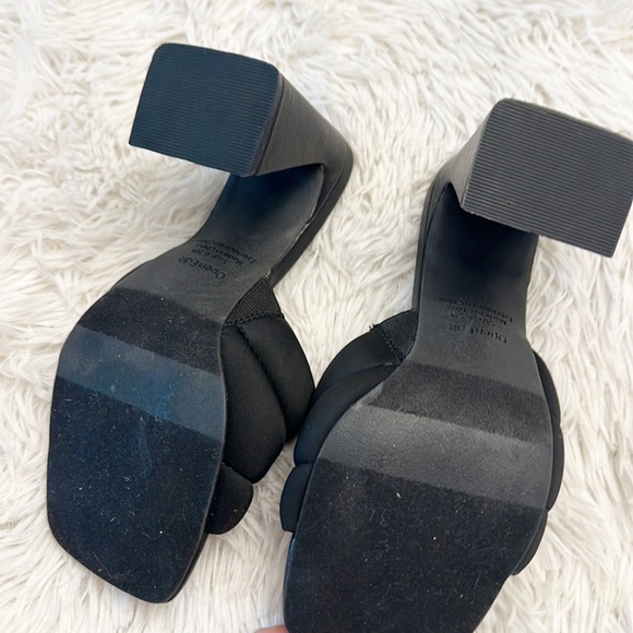 NEW Open Edit x Nordstroms Black square toe cushioned heels women size 6.5 - Picture 7 of 7